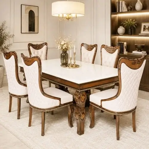 6 Seater Wooden Dining Set Indore — Mehidpurwala