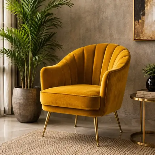 Vibrant decorative accent chairs in Bhopal showroom