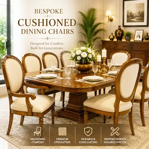 Cushioned dining chairs in Raipur.