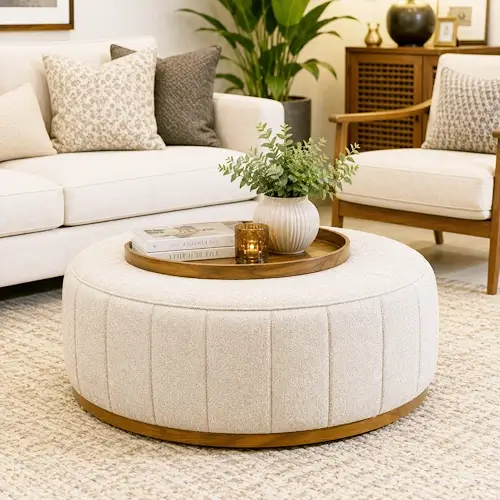 Fabric ottoman coffee tables Raipur.