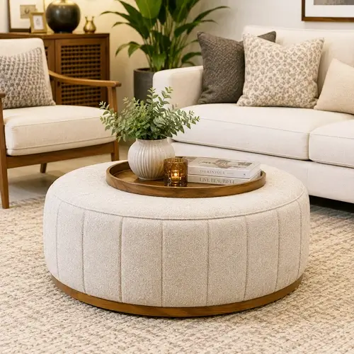 Fabric ottoman coffee tables Bhopal.