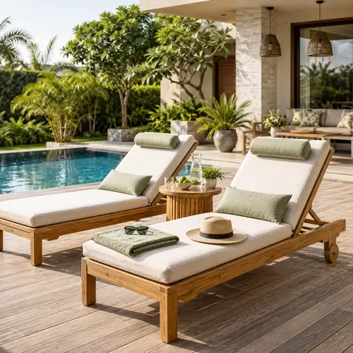 Poolside deck recliner chairs Bhopal.