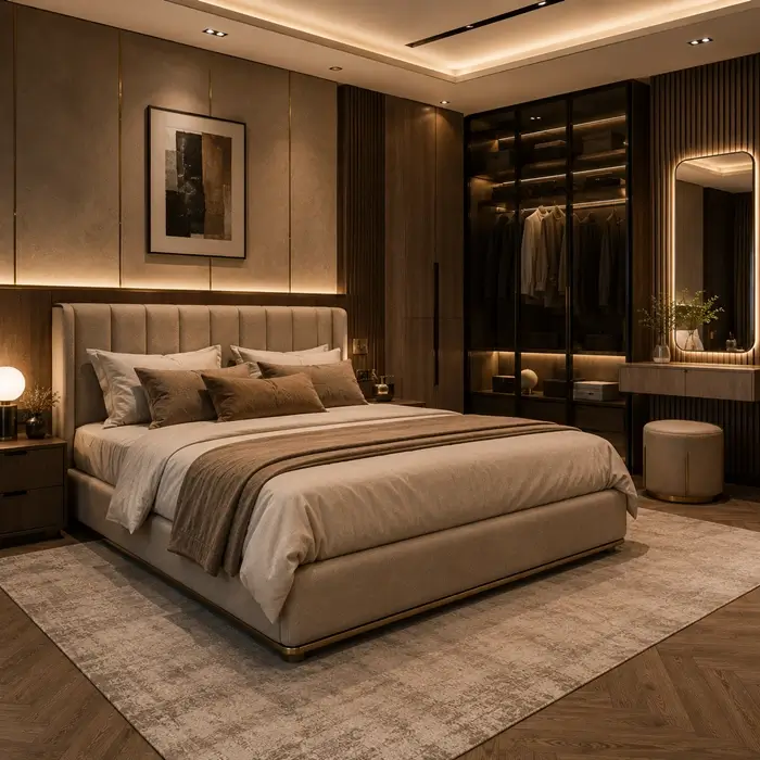 Bedroom furniture showroom Indore.