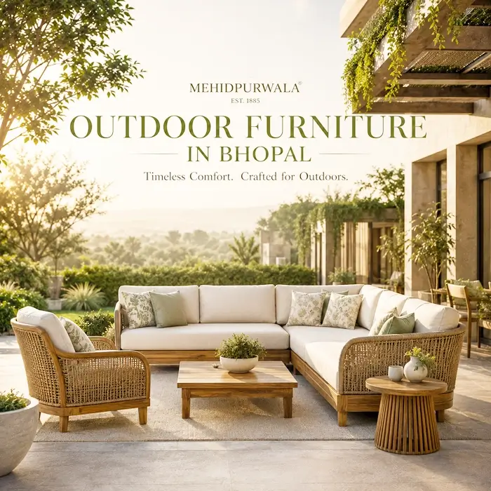 Outdoor furniture showroom in Bhopal.