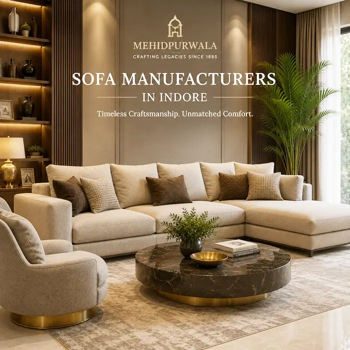 Sofa manufacturers showroom in Indore.