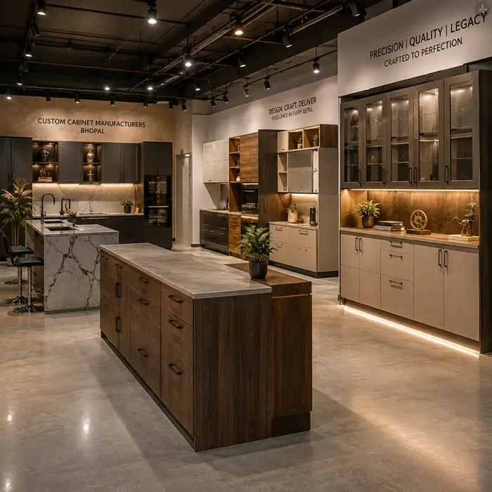 Premium cabinet solutions display at Mehidpurwala Bhopal