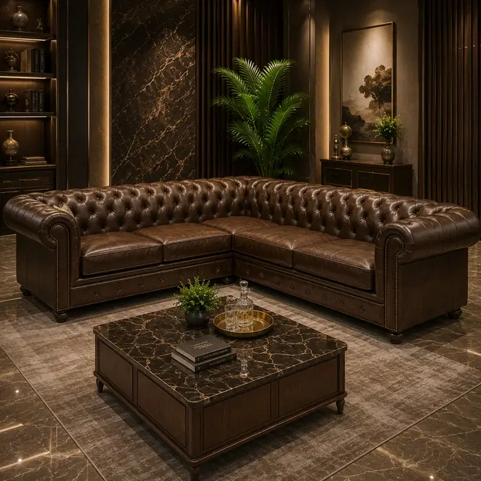 Designer corner sofa display at Mehidpurwala Raipur