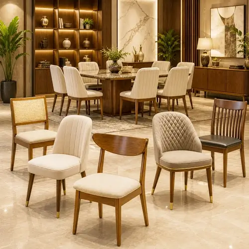 Elegant dining chairs made by Bhopal manufacturers