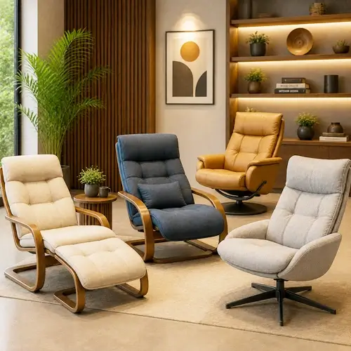 Comfortable easy lounger chairs in Mehidpurwala Indore studio