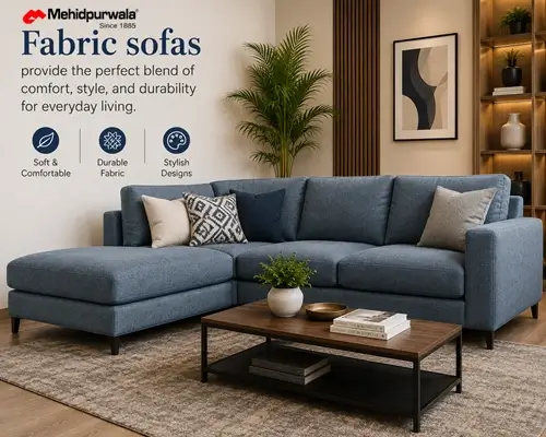 Fabric corner sofa for home
