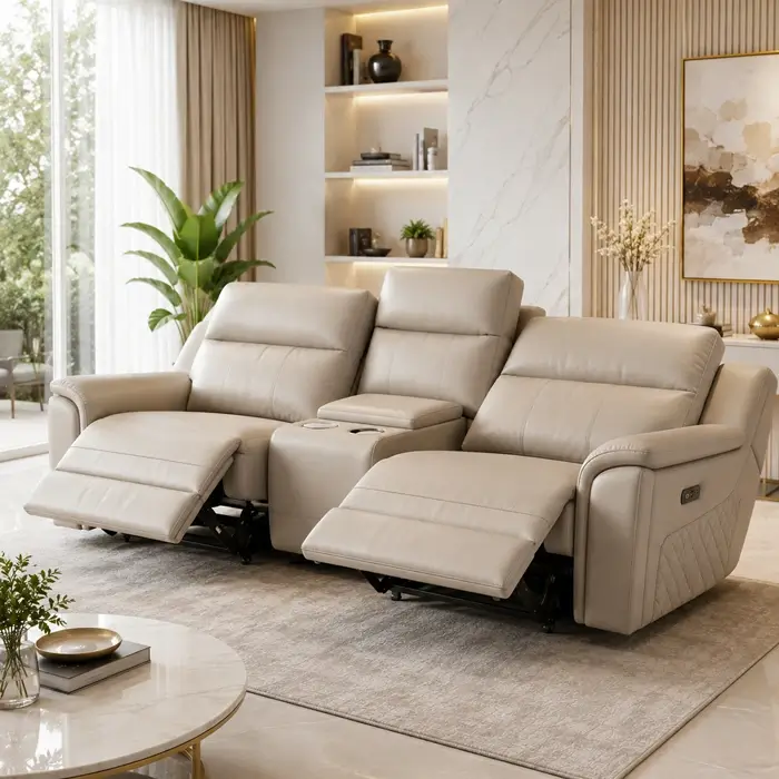 Breathable luxury fabric recliner in Raipur studio