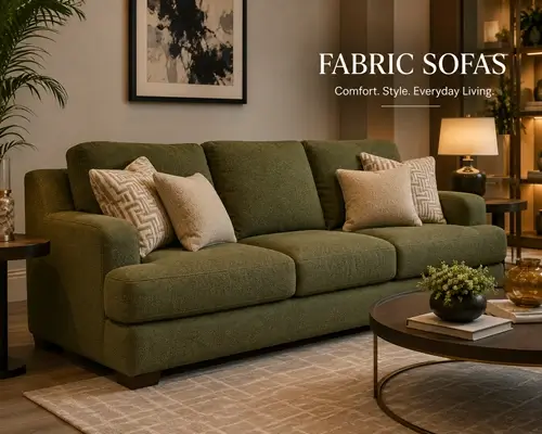 Comfortable fabric sofa for modern home living room