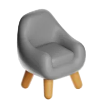 Grey accent chair icon