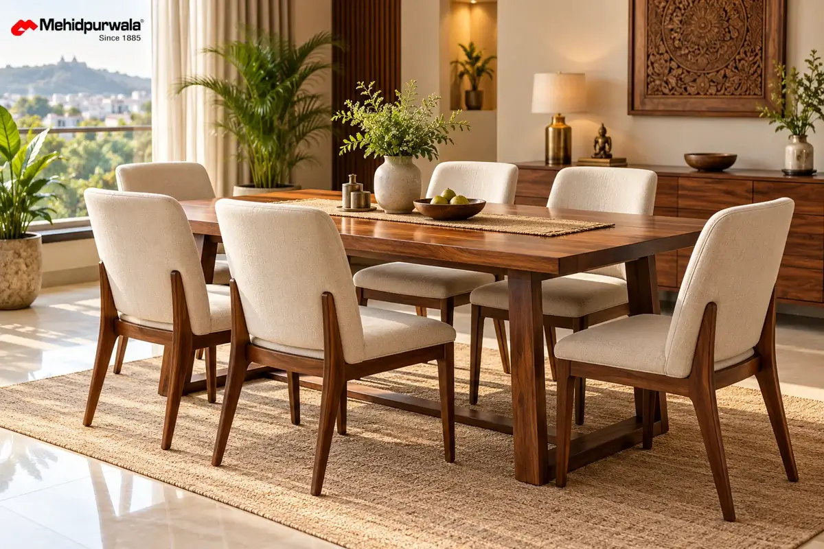 How to choose a 6 seater dining table in Indore - Mehidpurwala Furniture