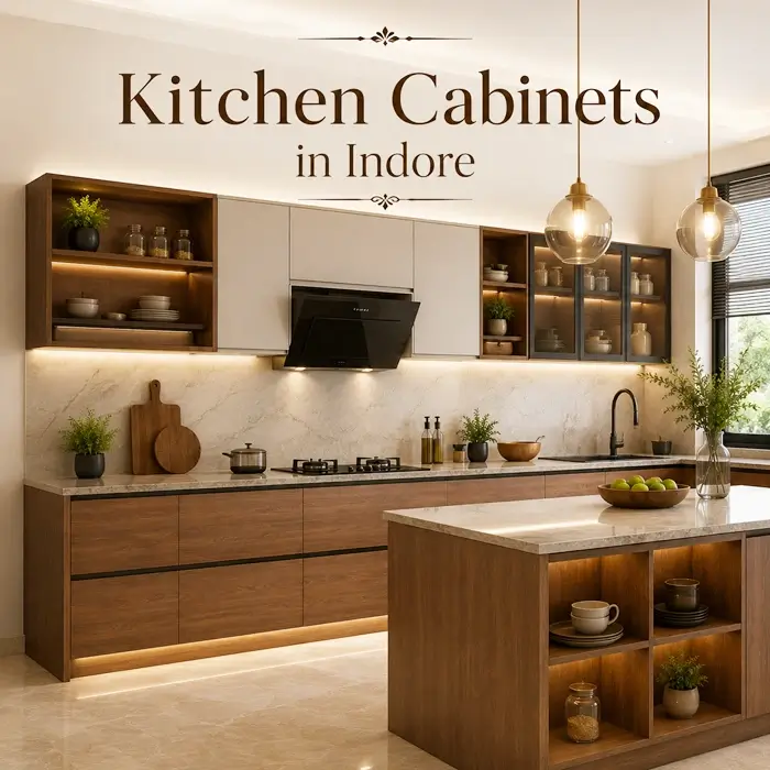Modern kitchen cabinets collection at Mehidpurwala Indore showroom