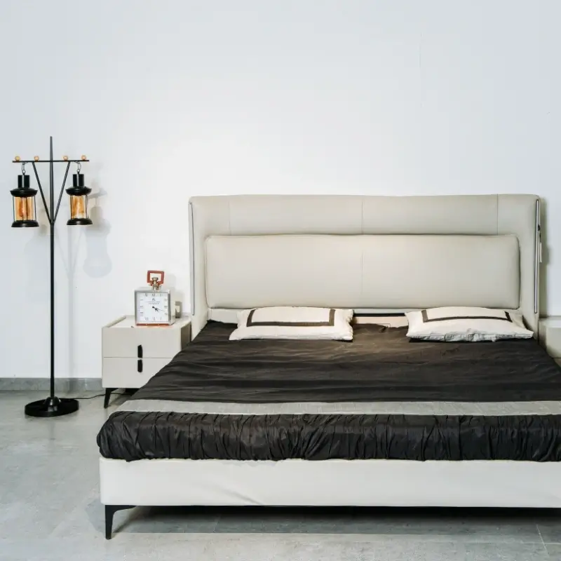 Luxury bedroom set with wardrobe and side tables
