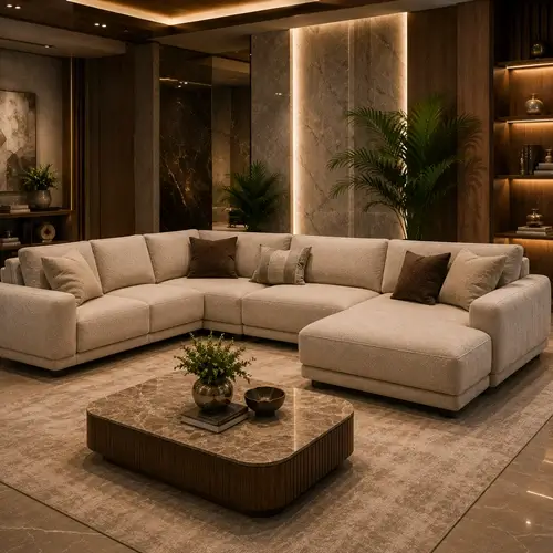 Modern L shape corner sofa available in Raipur store