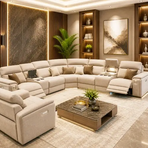 Modern minimalist L shape sofa for homes in Raipur