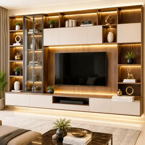 Modern wall storage units available at Mehidpurwala Indore