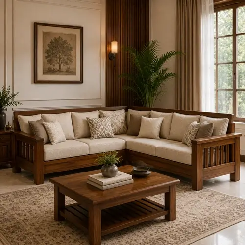 Modular corner sofa units designed for Raipur homes