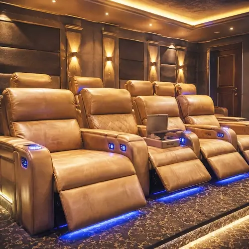 Smooth motorized recliner sofa in Raipur showroom