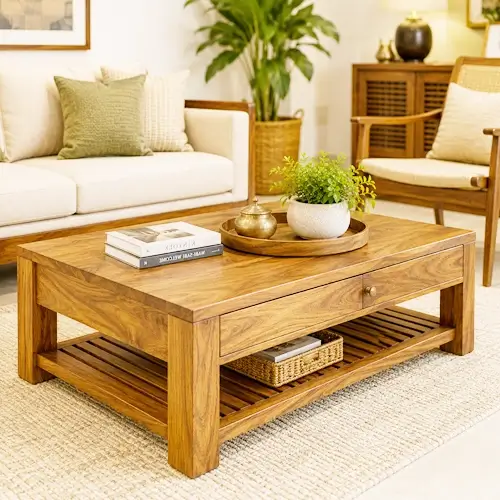 Teak wood center tables in Indore.