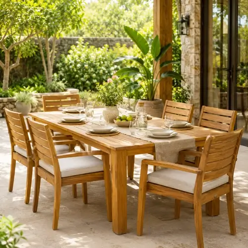 Teak wood patio dining sets Bhopal.