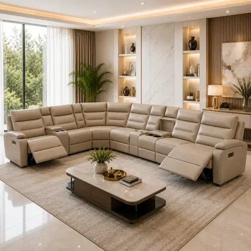 Luxury recliner sofa display at Mehidpurwala Raipur