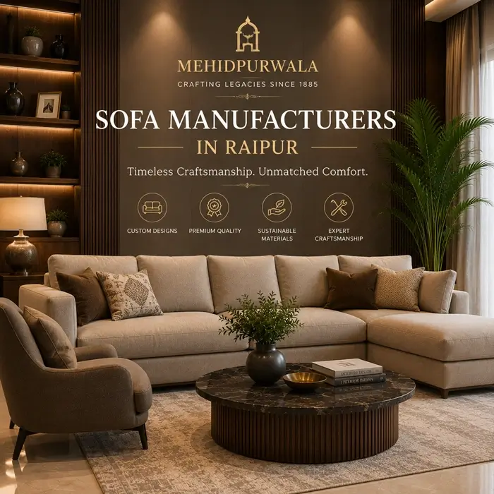 Premium sofa collection display at Mehidpurwala Raipur