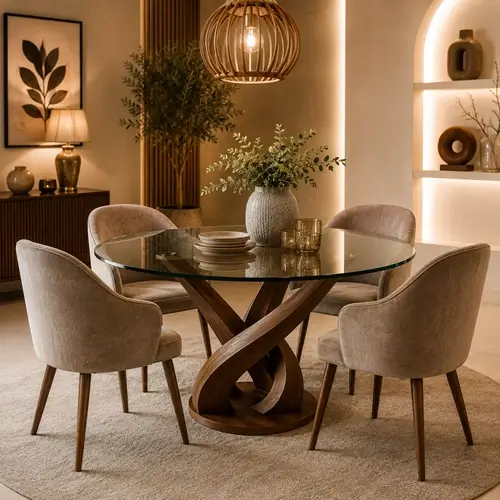 High strength tempered glass dining set in Raipur