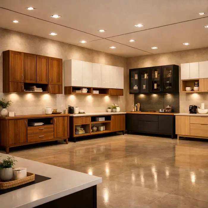 Elegant wall cabinets display at Mehidpurwala Bhopal