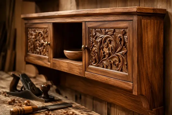 Legacy of handcrafted wall cabinets at Mehidpurwala