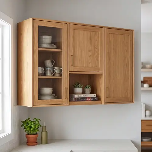 Custom wooden wall mounted cabinets made in Indore