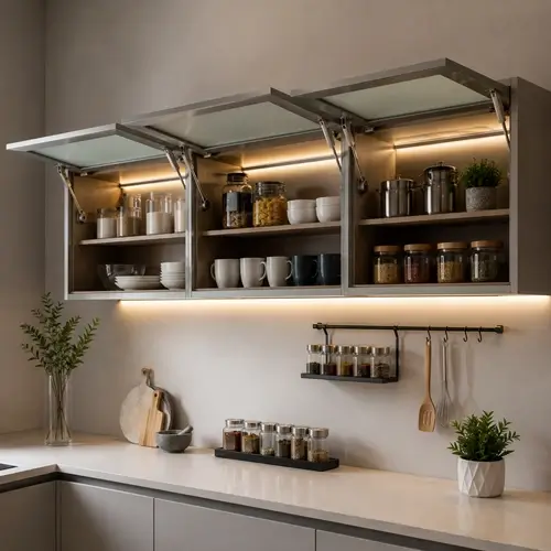 Wall mounted kitchen storage cabinets in Bhopal store