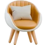 Wooden chair icon