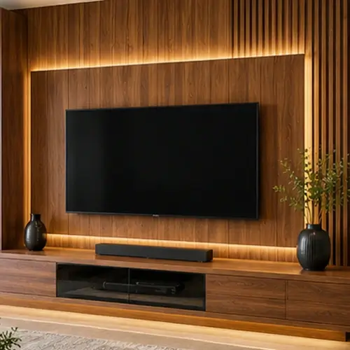 Classic wooden TV cabinet unit available in Indore store